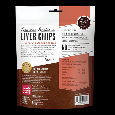 Honest Kitchen Barbecue Liver Chips Beef Dog Treats 4Oz - Poudre Pet and Feed Supply